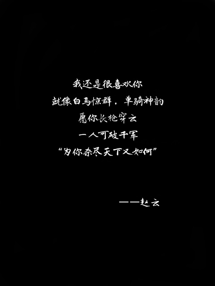 王者荣耀 文字控 赵云