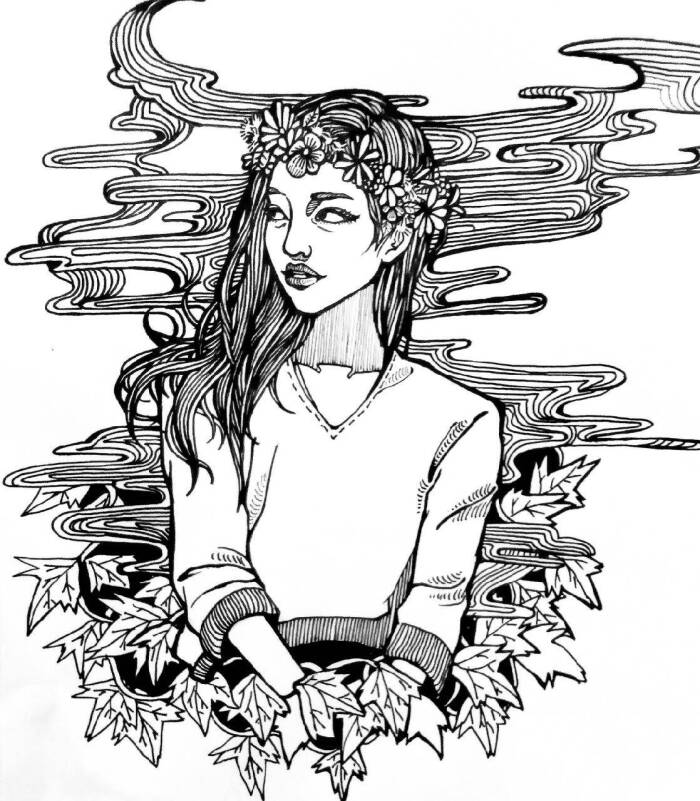 黑白画 