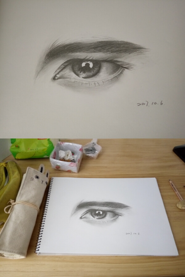 眼睛,铅笔画