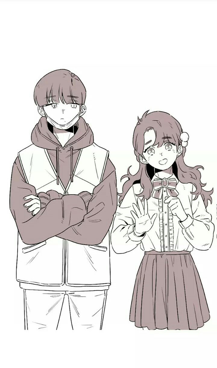 快看动漫情侣壁纸描述 : (高冷颜的男神,可爱多的女神)〖高清〗〖原图