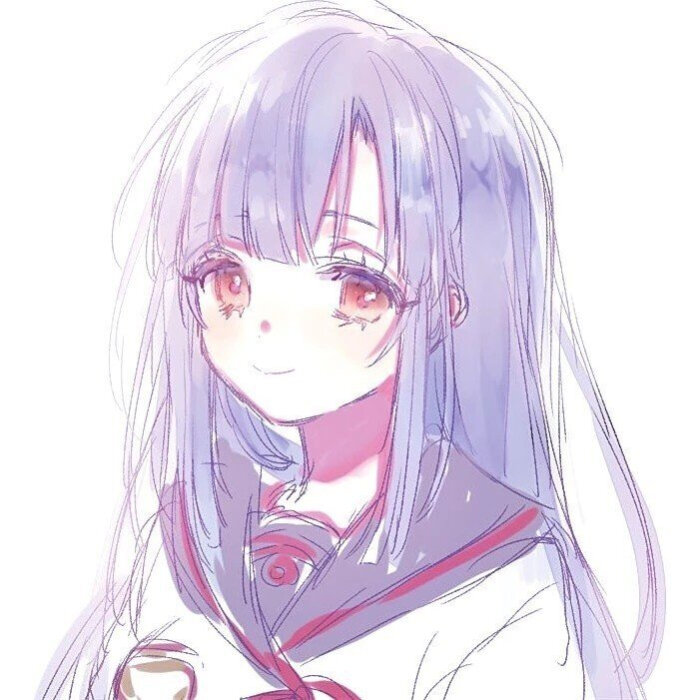 紫发*萝莉*头像*唯美*微笑*