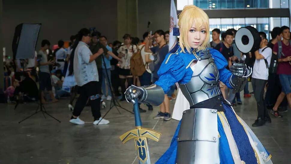 fate/grandorder fgo 阿尔托莉雅 吾王 saber 蓝战 cosplay服