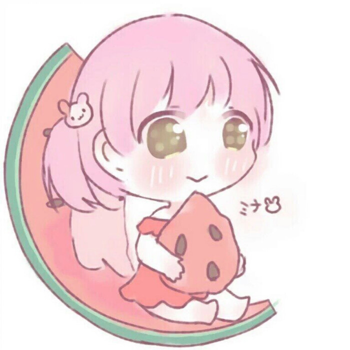 二次元 超可爱团头系列 西瓜 少女 q萌