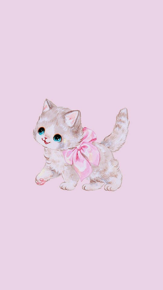 壁纸 背景 粉色 猫咪 少女心