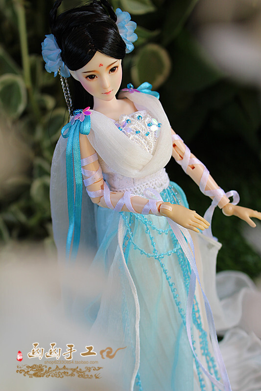 obitsu27古装可儿心怡 岚素体ph包胶等1/6可定做 七仙女蓝儿