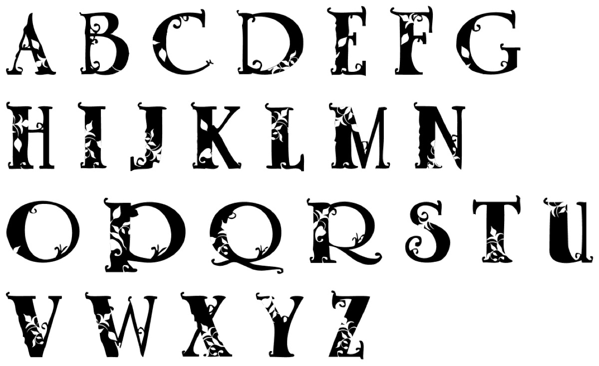 英文艺术字 字母