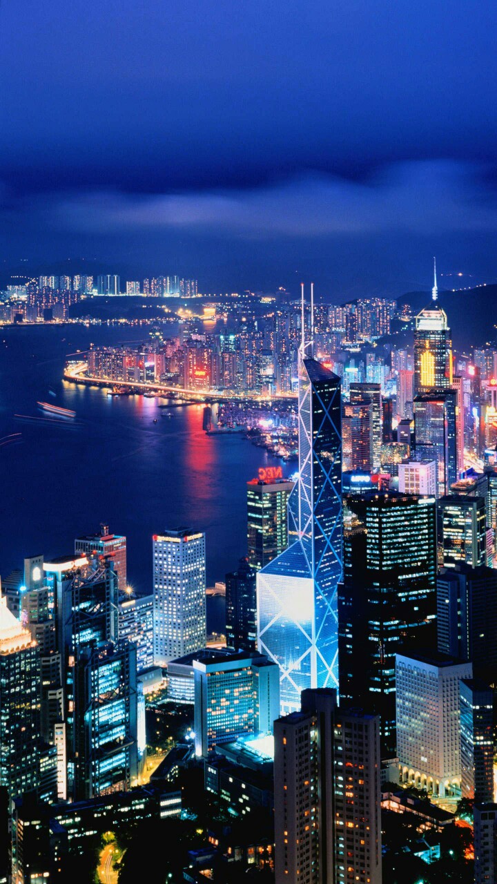 香港夜景—华为杂志锁屏有亚洲最美夜景之称,同时也被誉为世界三大