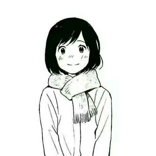 漫画女头像.线稿