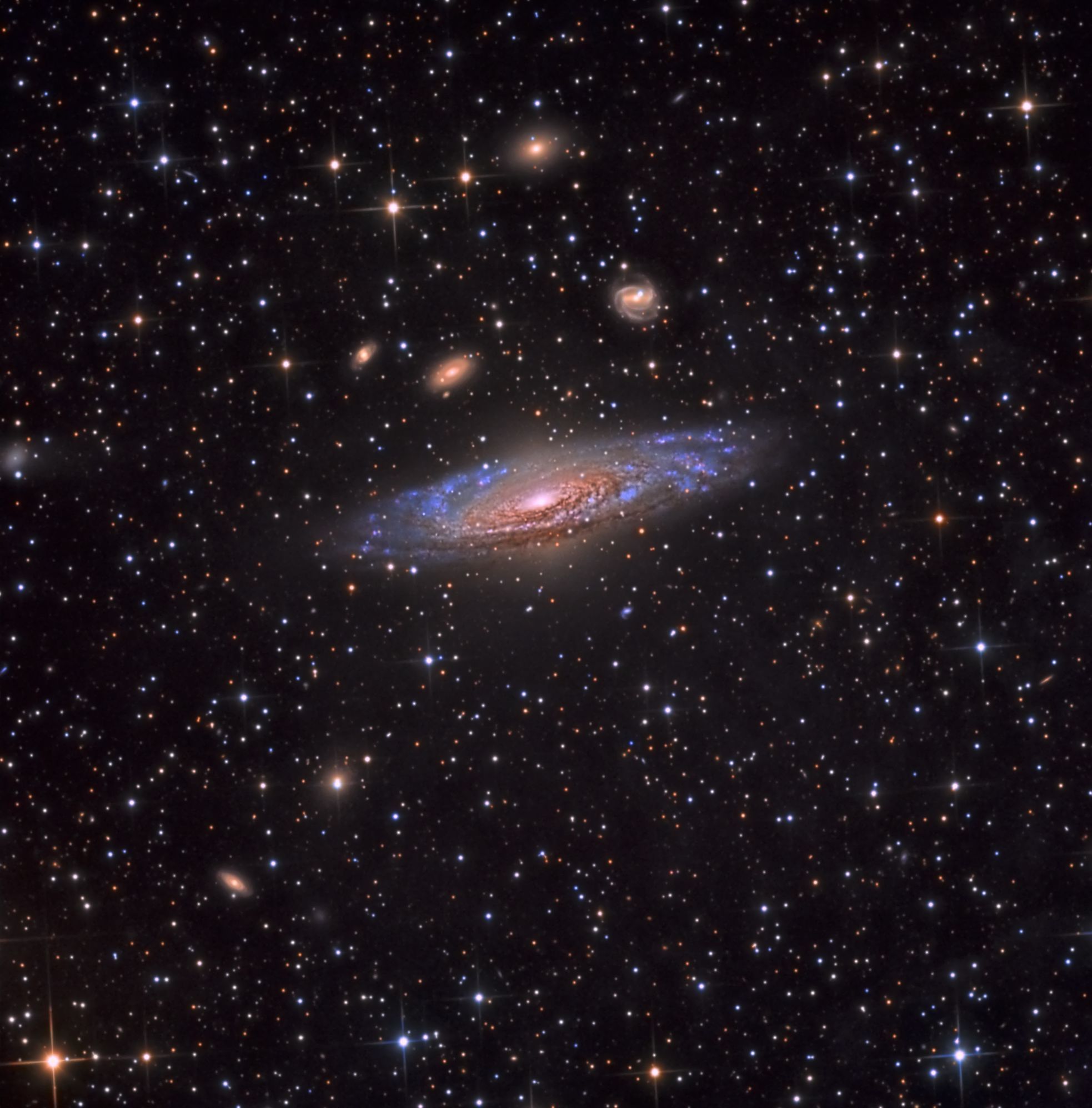 ngc 7331是deer lick星系群中最明亮的星系.