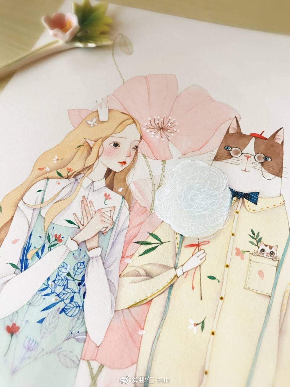 水彩插画 清新森系