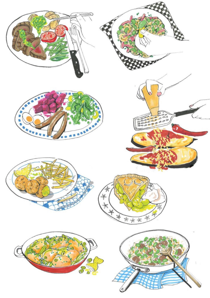 漫画食物 手绘