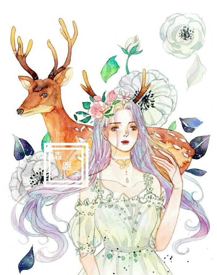 水粉 插画 水彩 壁纸