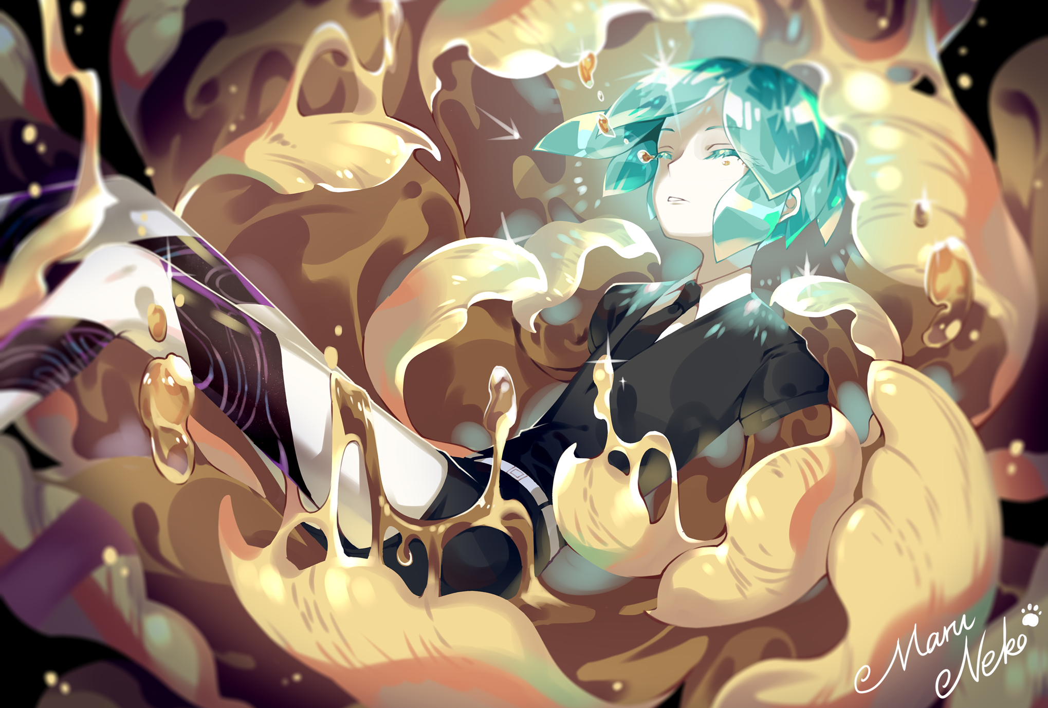 [宝石之国] phosphophyllite磷叶石 法斯(via p站id=4641907)