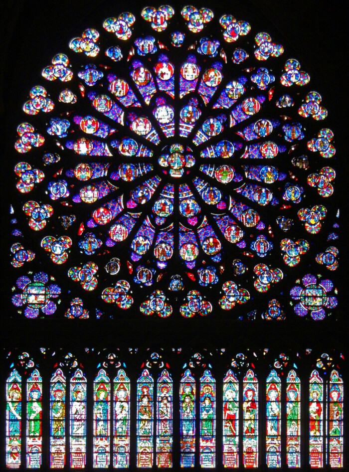 玫瑰窗,广义来说是指圆形的窗口,特指哥特式大教堂中的圆形玻璃窗