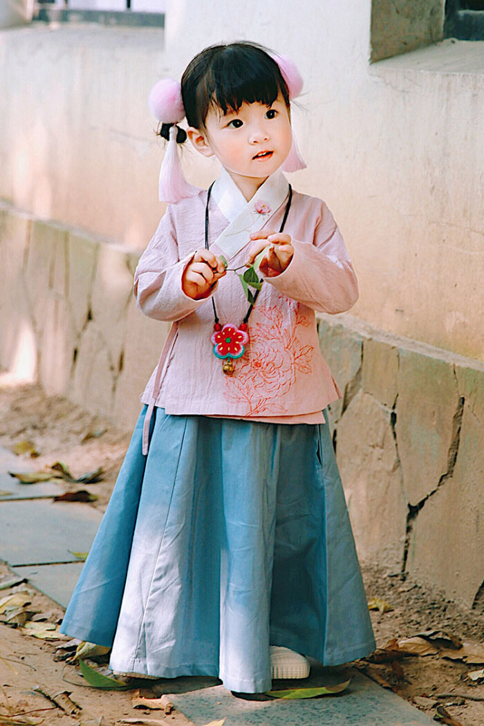 儿童汉服女改良小孩古装衣服中国风服装古筝演