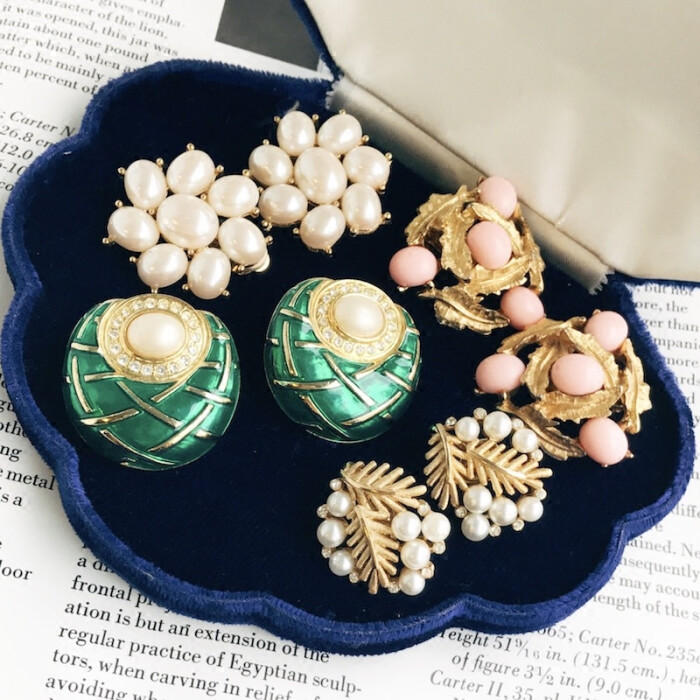 Trifari翠法丽 镀金仿珍珠 宝石 西洋古董首…-堆