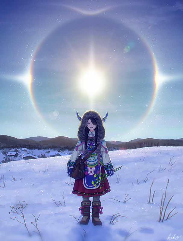 幻日 绘师:hiko(pixiv id=80314) 本作品pixiv id=65962838