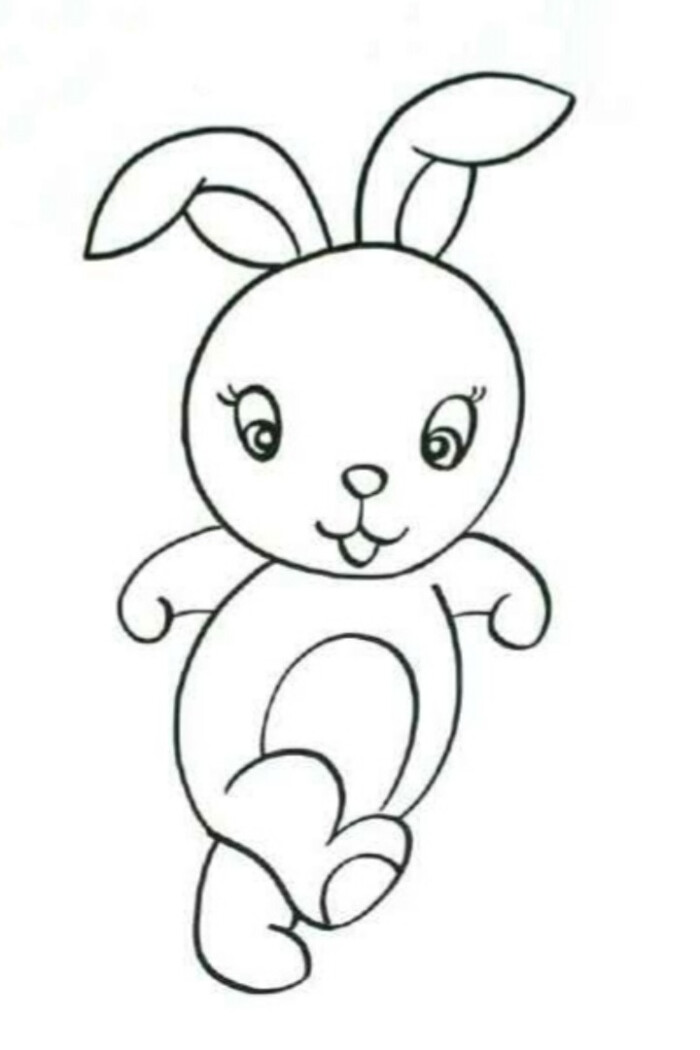 卡通版十二生肖简笔画——兔