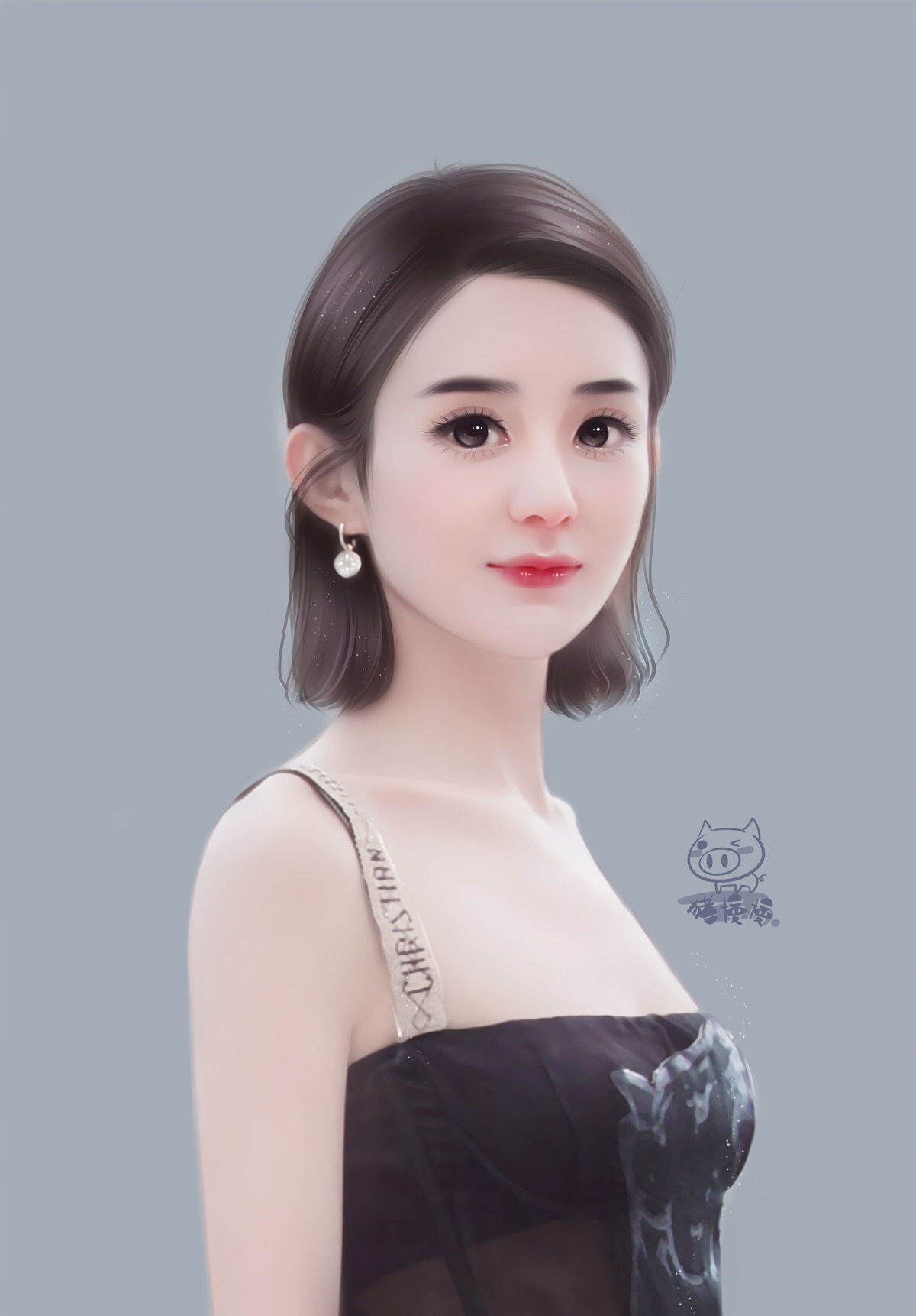 赵丽颖真人转手绘