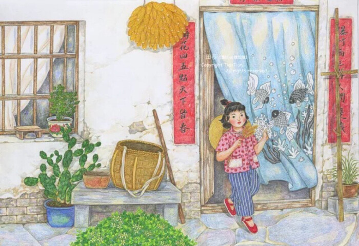 《我和祖父的园子》是来自杭州插画师田菾的插画作品