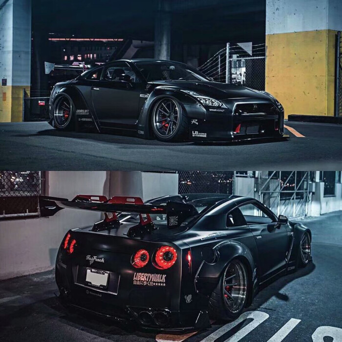 哑光黑宽体战神gtr