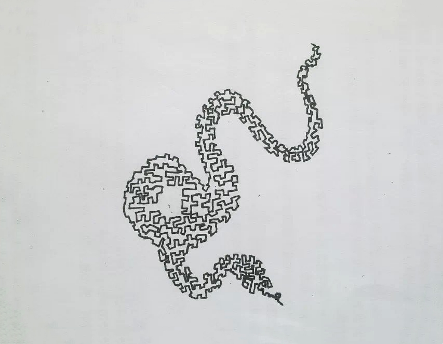 十二生肖一笔画——蛇