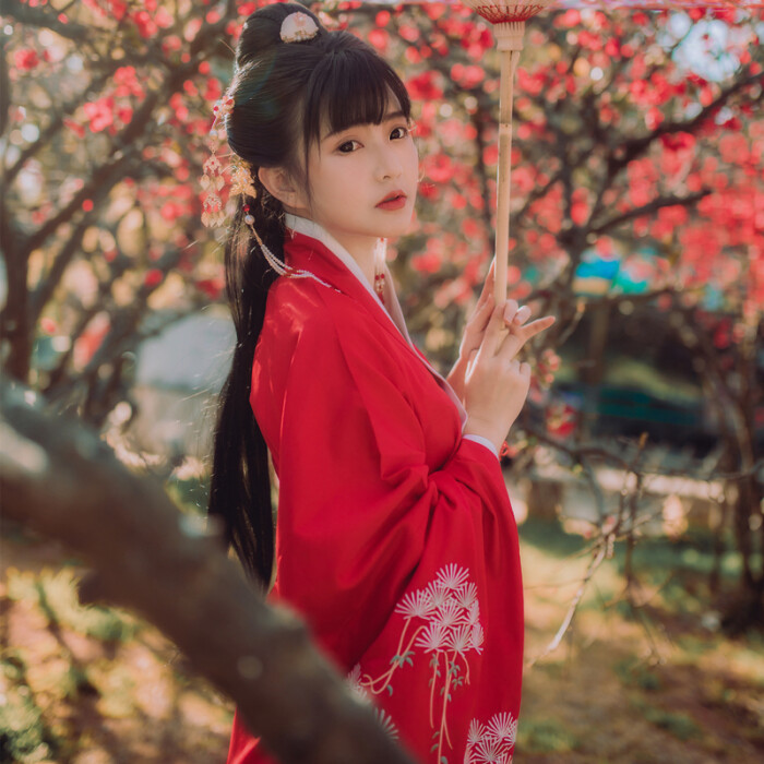 定制 松萝-秋冬传统汉服女双绕曲裾 修身显…-堆糖，美好生活研究所