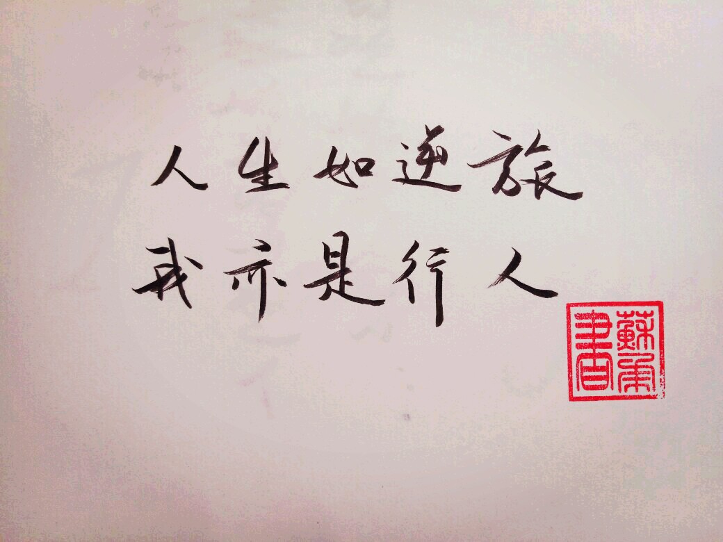 人生如逆旅,我亦是行人.文字手写 壁纸