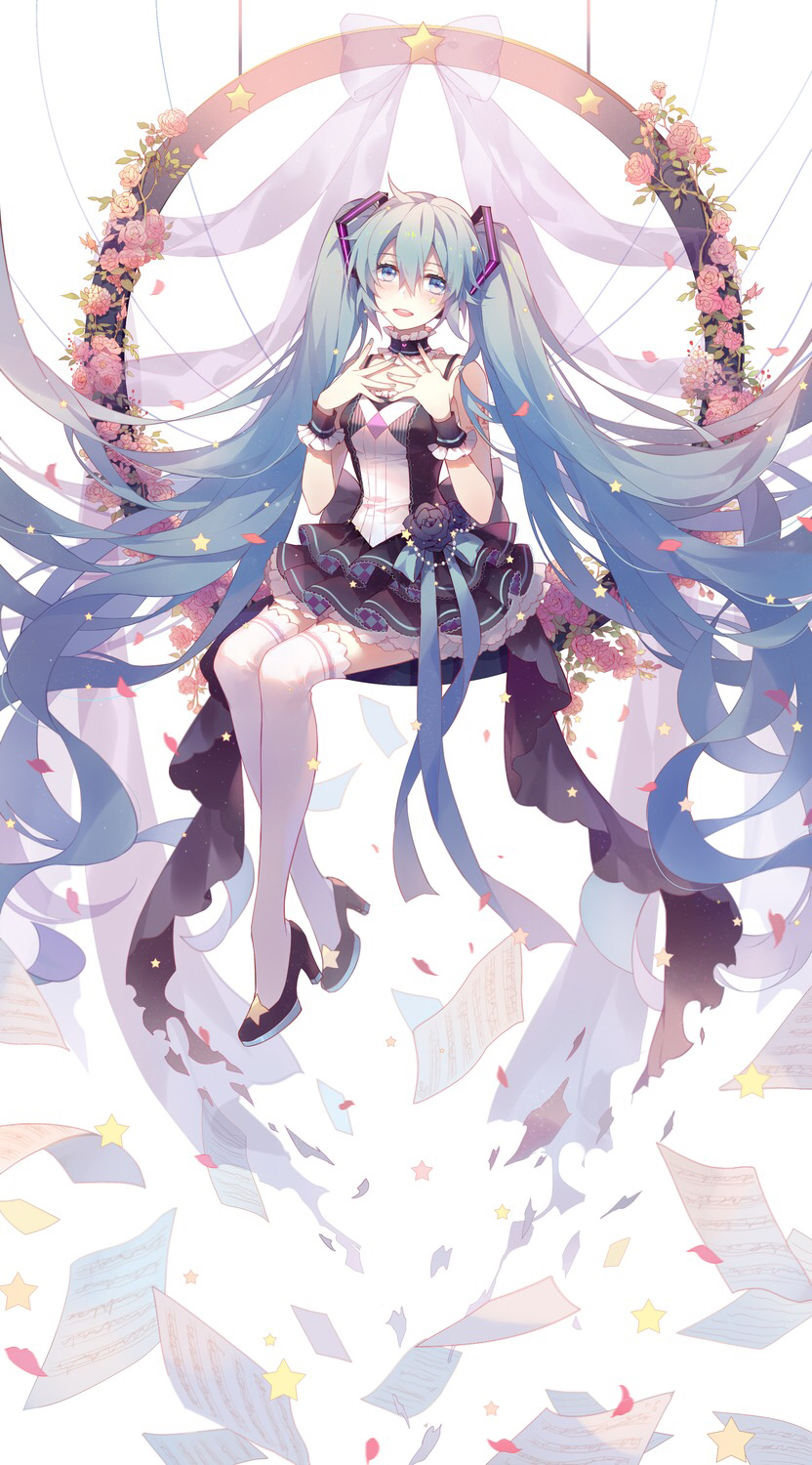 动漫 壁纸 头像 唯美 少女 梦幻 唯美 插画 套图 初音未来 【侵权致歉