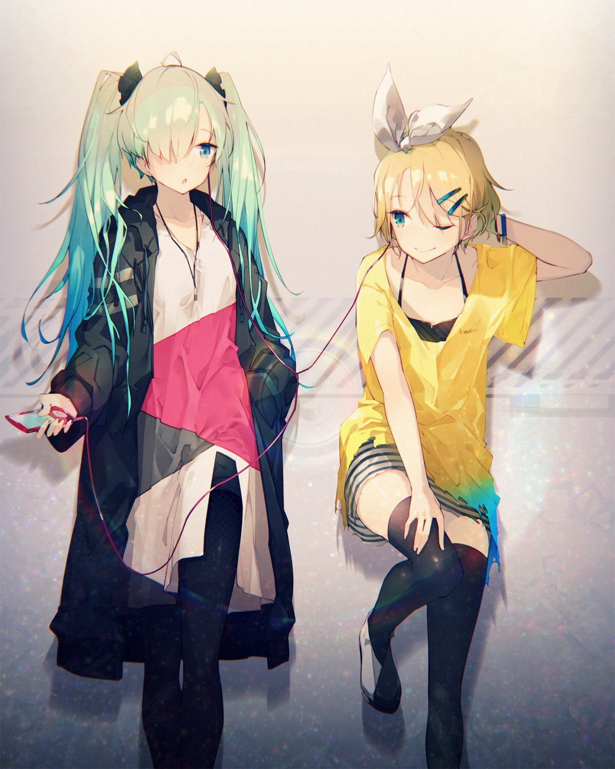 动漫 壁纸 头像 唯美 少女 梦幻 唯美 插画 套图 初音未来 镜音铃