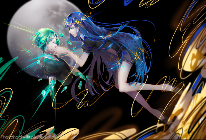 [宝石之国] 青金岩×磷叶石(法斯)(via p站id=11618081)