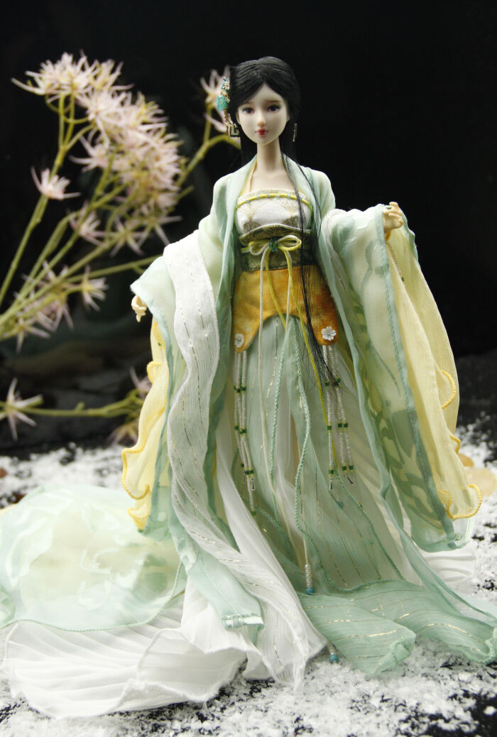 obitsu27六分1/6古装娃衣(黄绿)