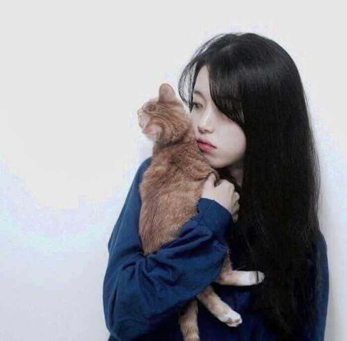 女生真人,猫咪,喵星人头像
