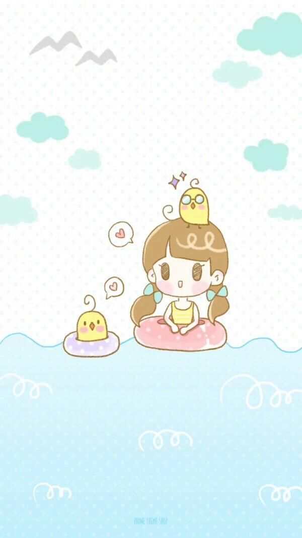 少女,卡通,壁纸,小清新,插画,可爱*^o^*