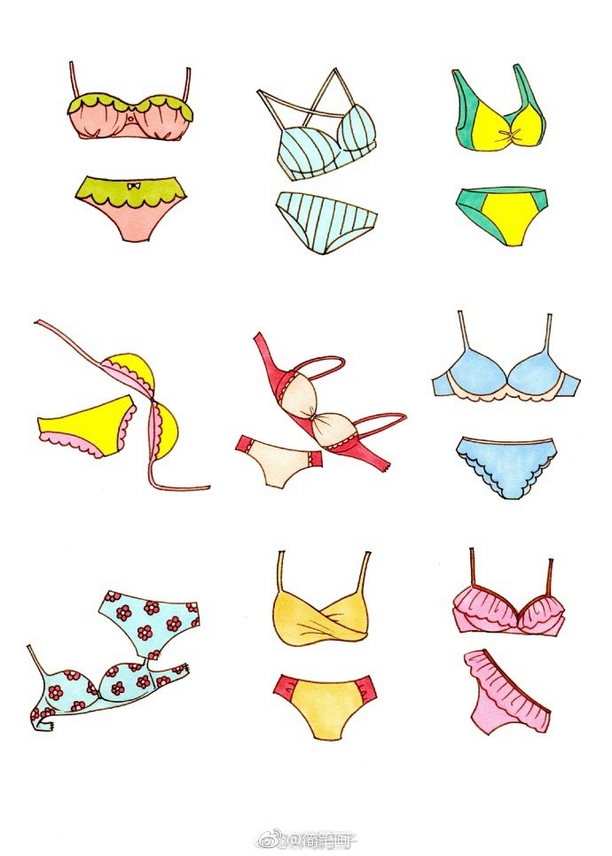少女的衣物简笔画图片大全