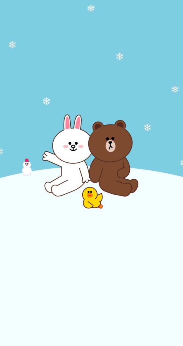 line friends 壁纸 iphone 可妮兔布朗熊 更多line friends壁纸请关注