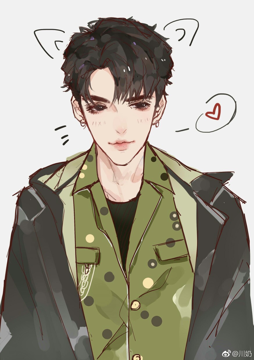 吴亦凡 kris 明星壁纸 男神帅哥 手绘漫画 卡通人物 中国有嘻哈