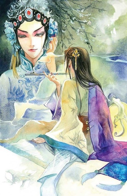 京剧水彩