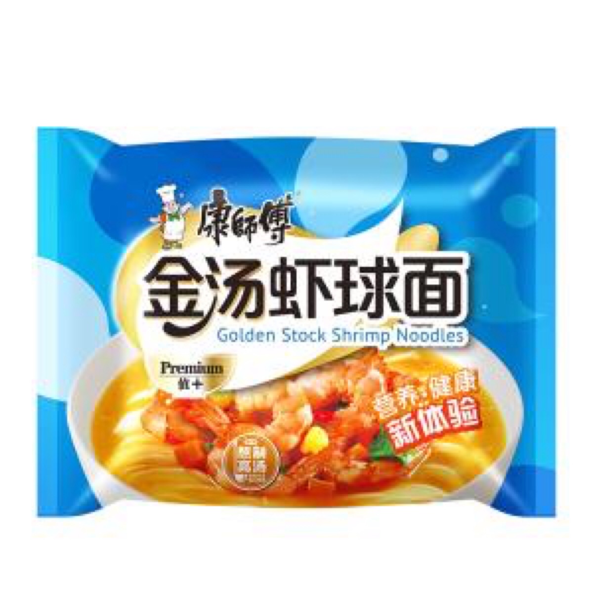 金汤虾球【面饼是扁的面,味道还行吧,普通方便面的味道】