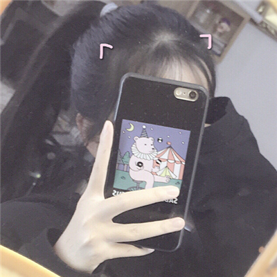 女生头像手机遮脸
