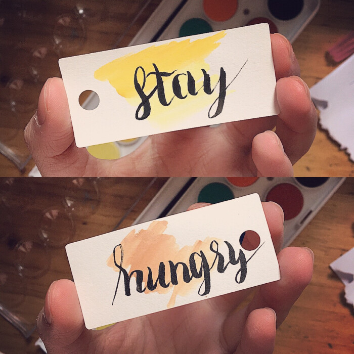brush lettering#stay hungry!