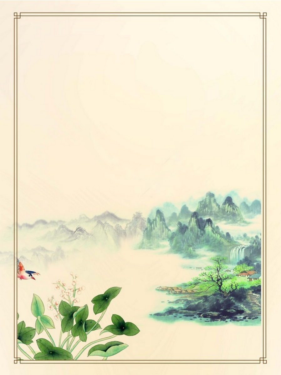 中式复古做旧插画水墨中国风海报背景素材背景图