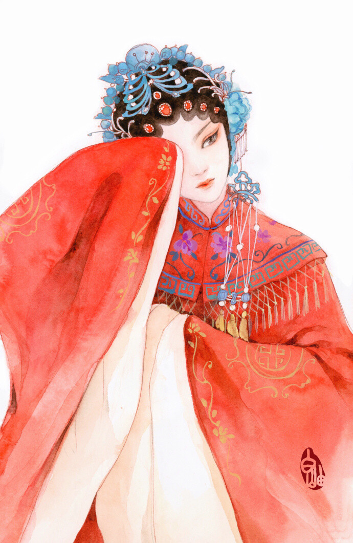 〔 古风水彩美人 〕 作者" 白岫