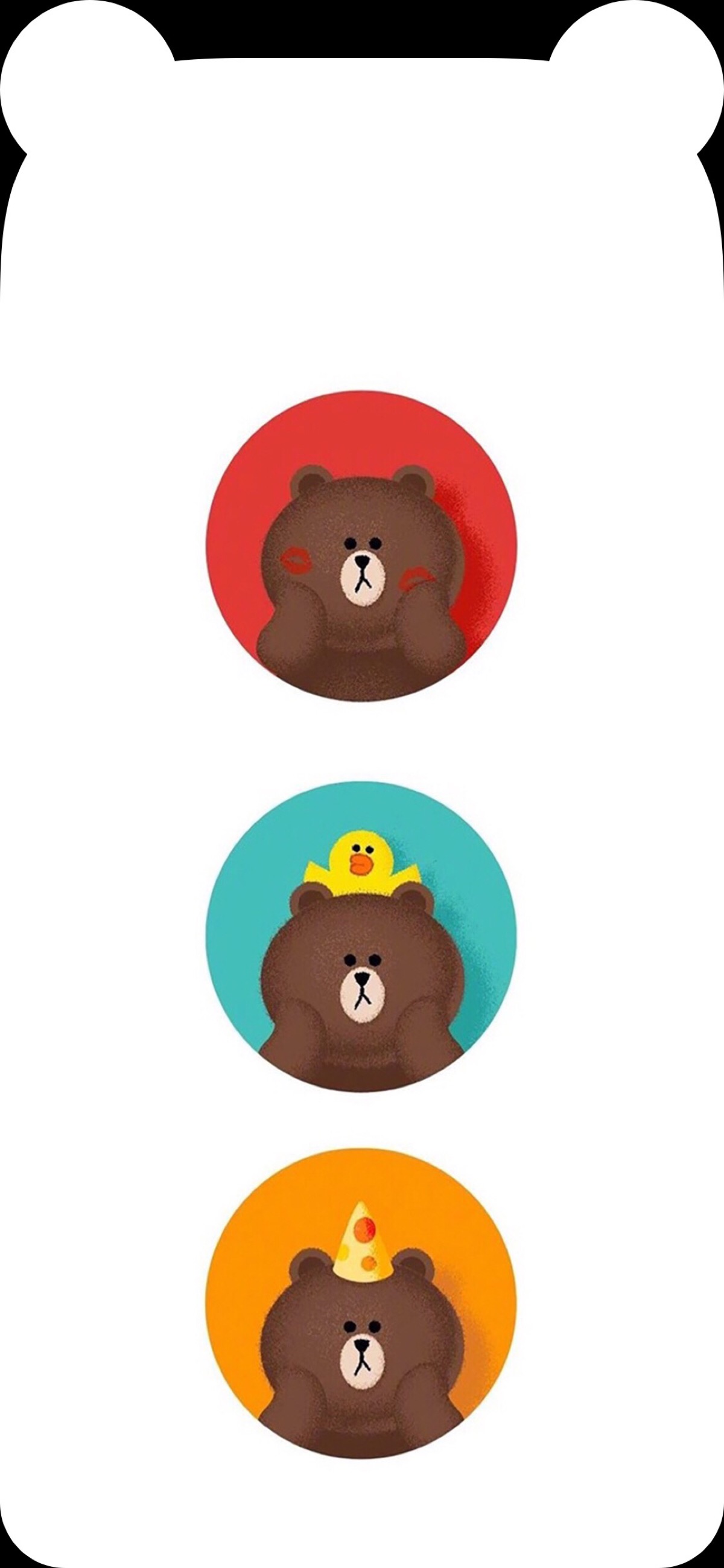 iphonex壁纸 抱图请留赞 line friends