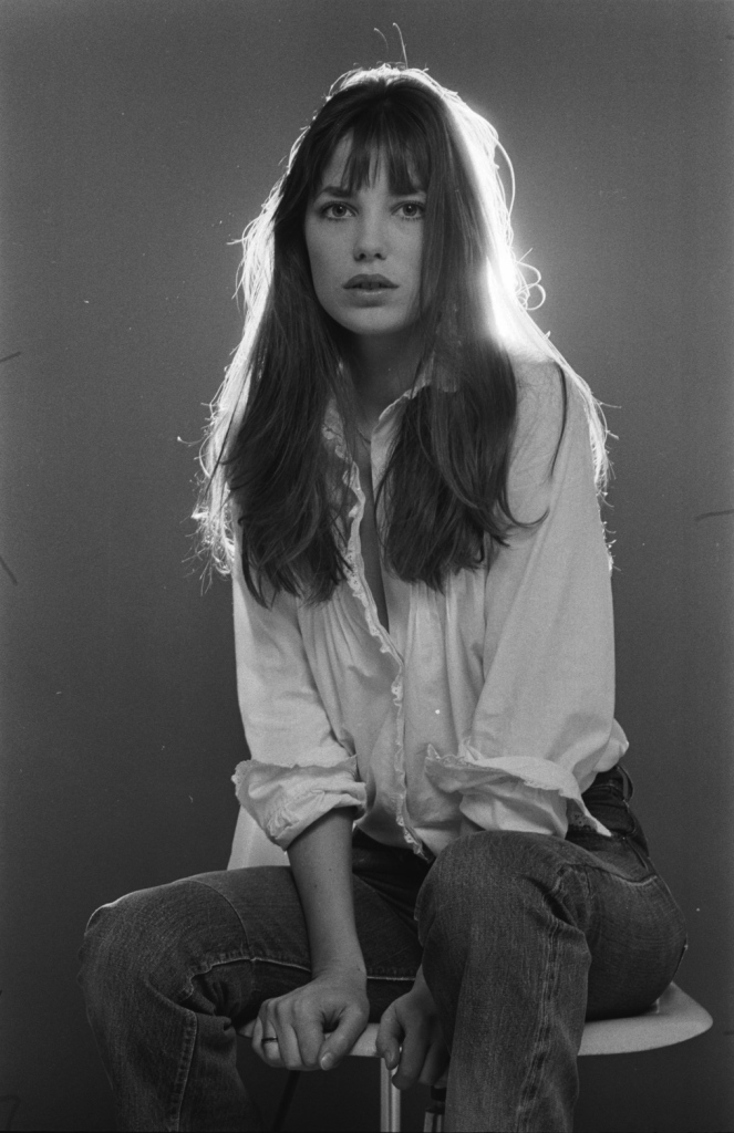 穿衬衫的 jane birkin 简 伯金