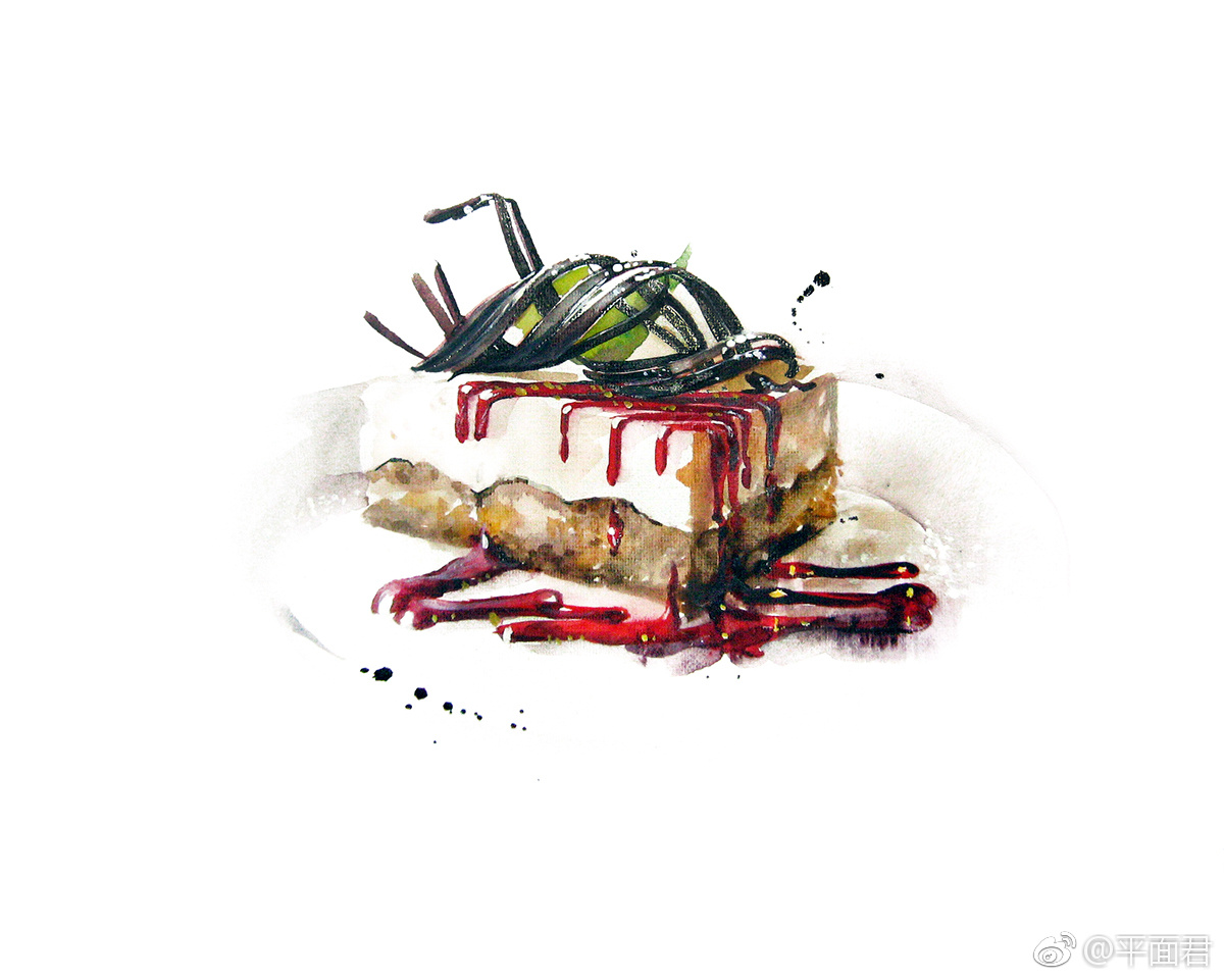 水彩美食插画