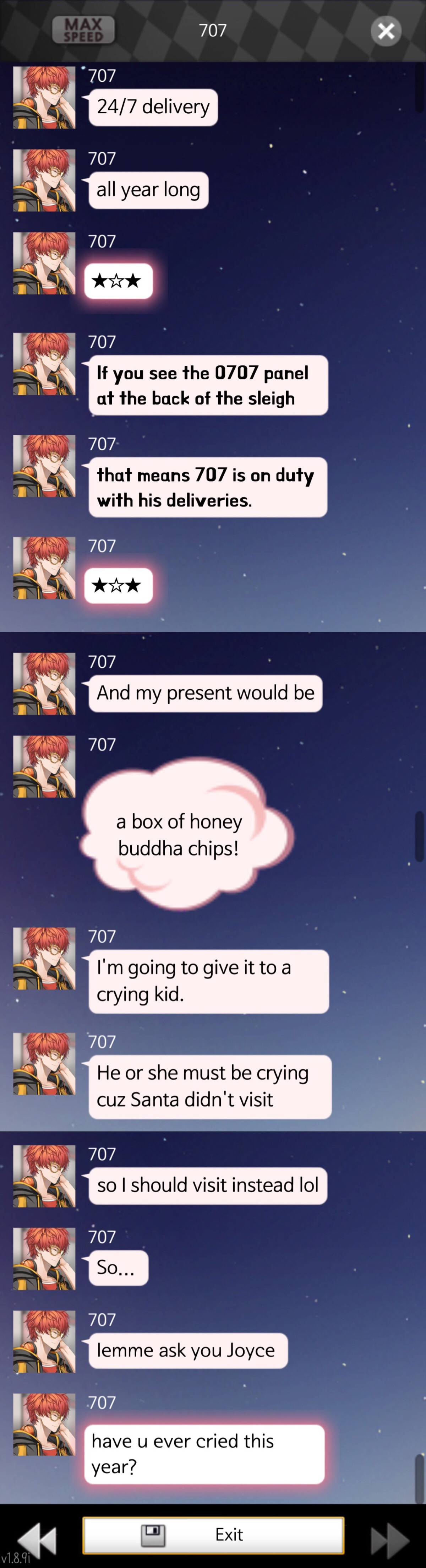 mysticmessenger# christmasgreeting 707