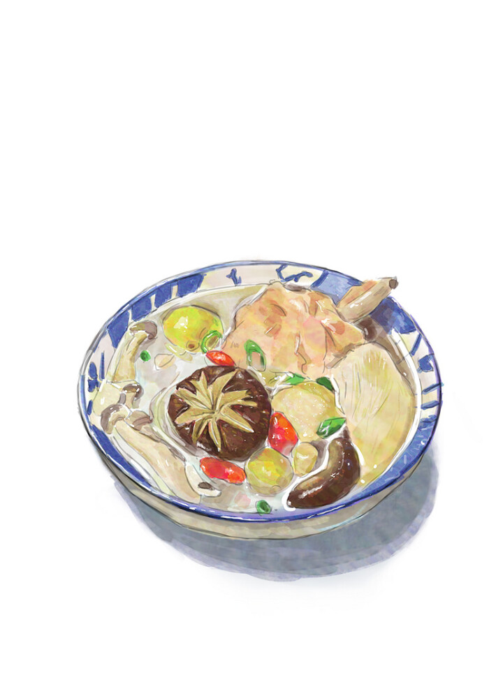 【美食水彩手绘】作者:豆腐肉丸99