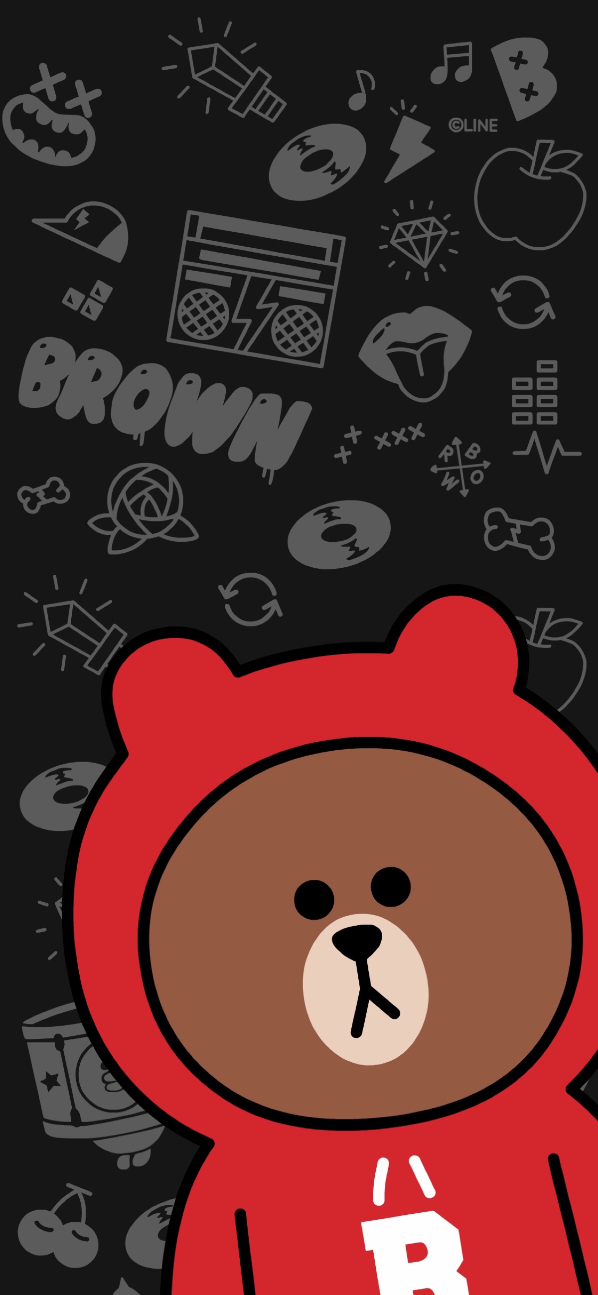 iphone x布朗熊壁纸