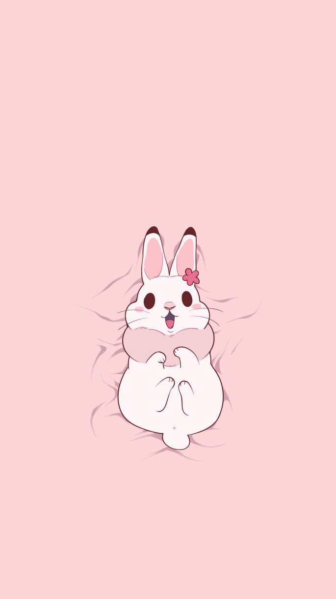 粉色可爱兔子少女心壁纸